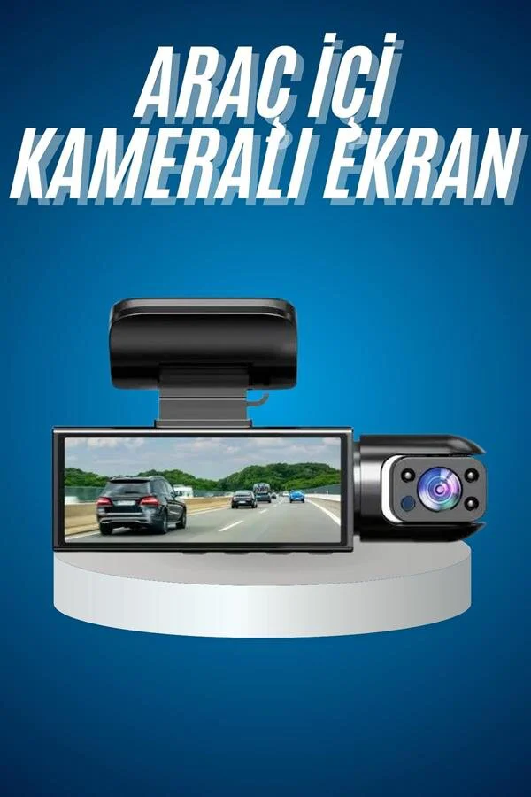 360 Dönebilen Araç İçi Kamera HD Video Kaydedici - Sürüş Güvenliği ve Park Yardımı