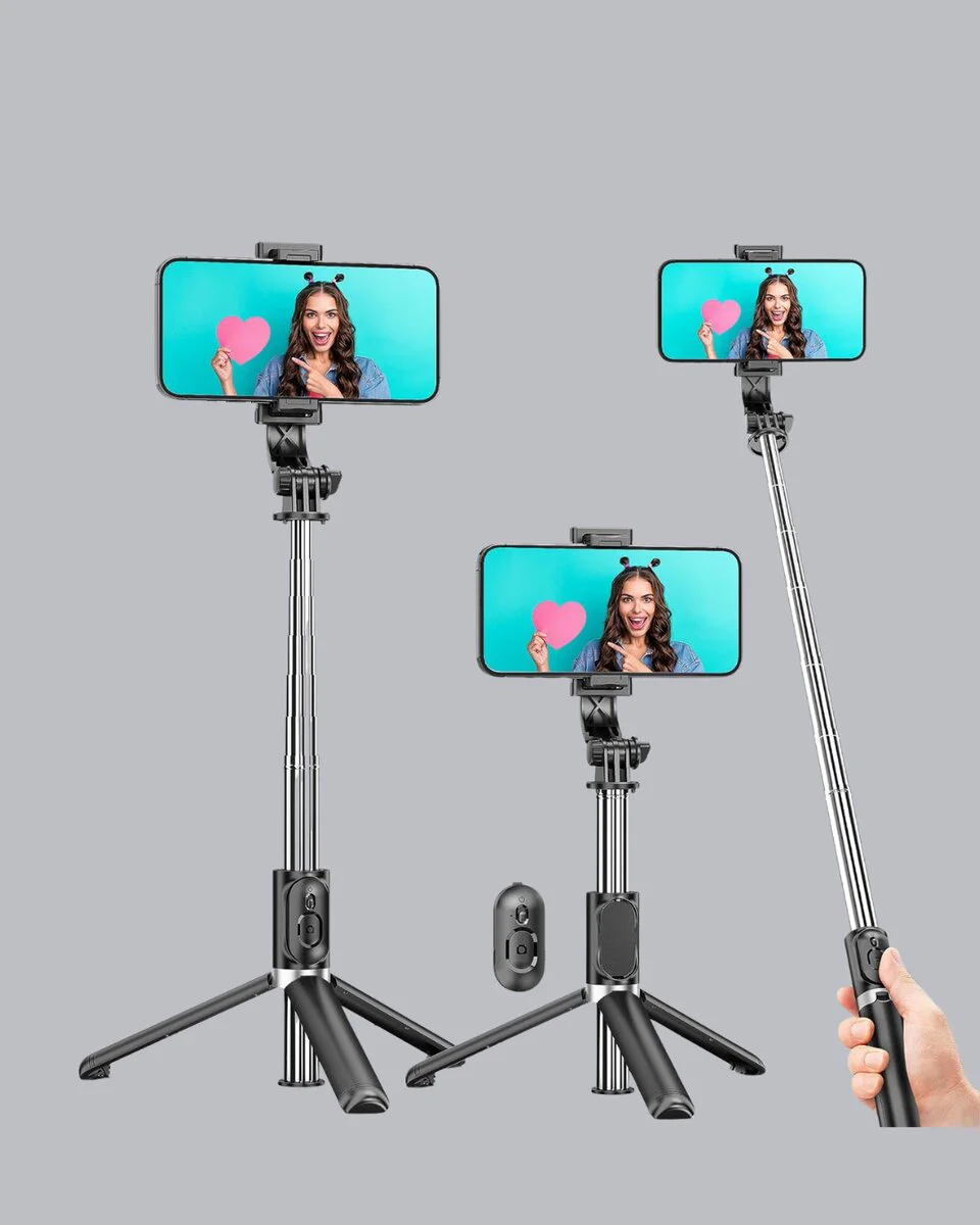 360° Dönebilen Bluetooth Selfie Çubuğu – Profesyonel Fotoğraf ve Video Çekimi