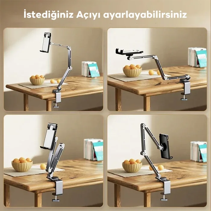 360° Dönebilen Katlanır Masaüstü Tablet ve Telefon Tutucu (Model 5775) - Ally