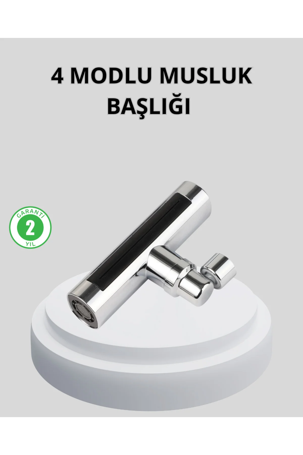 360° Dönebilen Musluk Başlığı 4 Fonksiyonlu Su Tasarruflu ve Daya