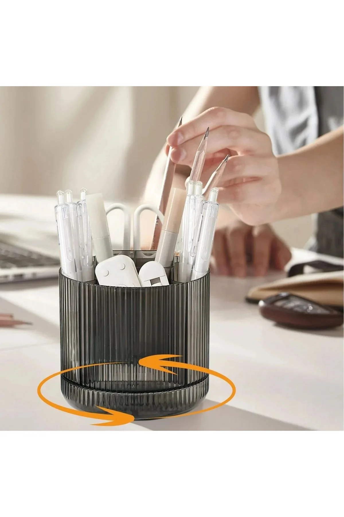 360° Dönebilen Plastik Organizer – Çok Amaçlı Mutfak, Banyo ve Makyaj Malzemesi Düzenleyici, Döner M