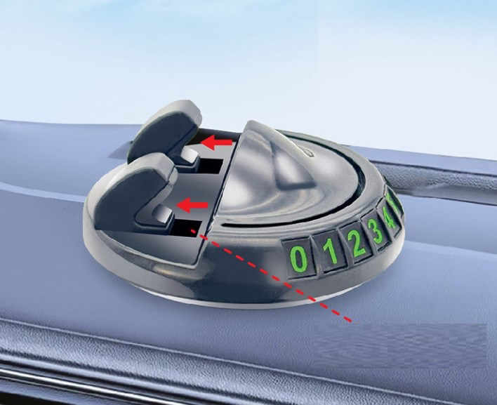 360° Dönebilen Yapışkanlı Numaratörlü Araç Telefon Tutucu (4741)