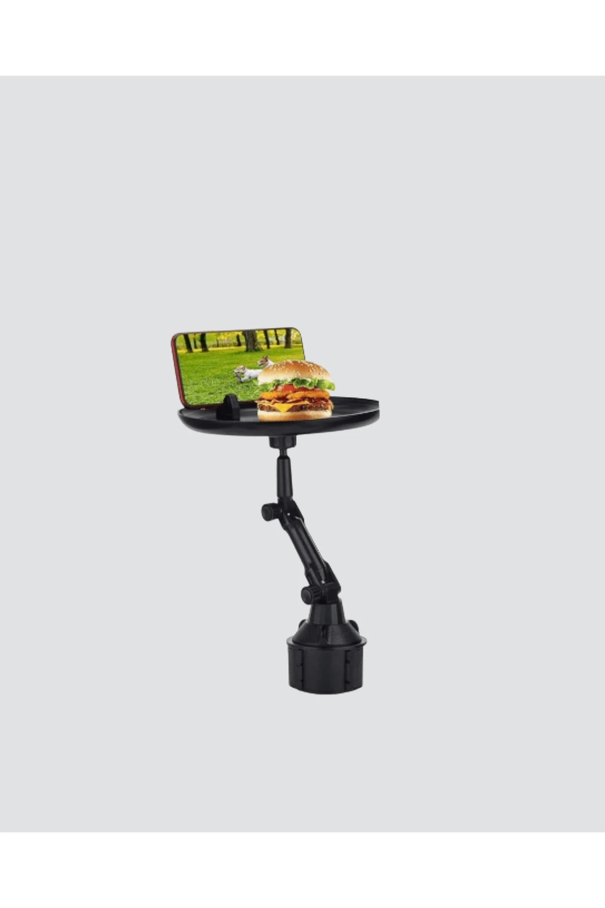 360° Döner Araç Bardaklık Tepsisi Geniş Yemek Alanlı Telefon Standlı