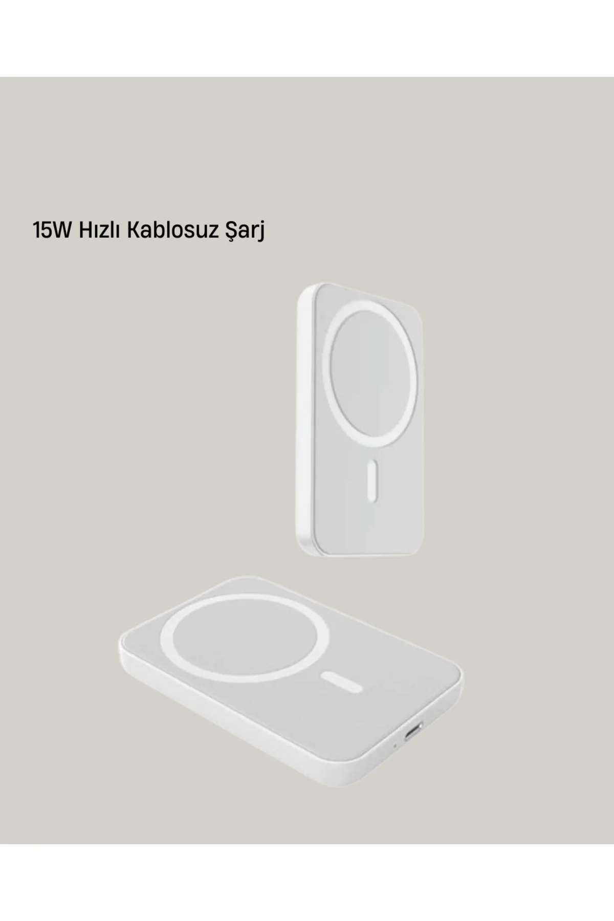 360° Döner Başlıklı MagSafe Araç Telefon Tutucu 15W Güvenli Kablo