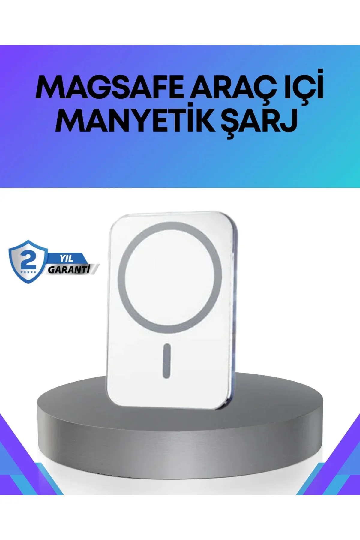 360° Döner Başlıklı MagSafe Araç Telefon Tutucu Hızlı Şarjlı