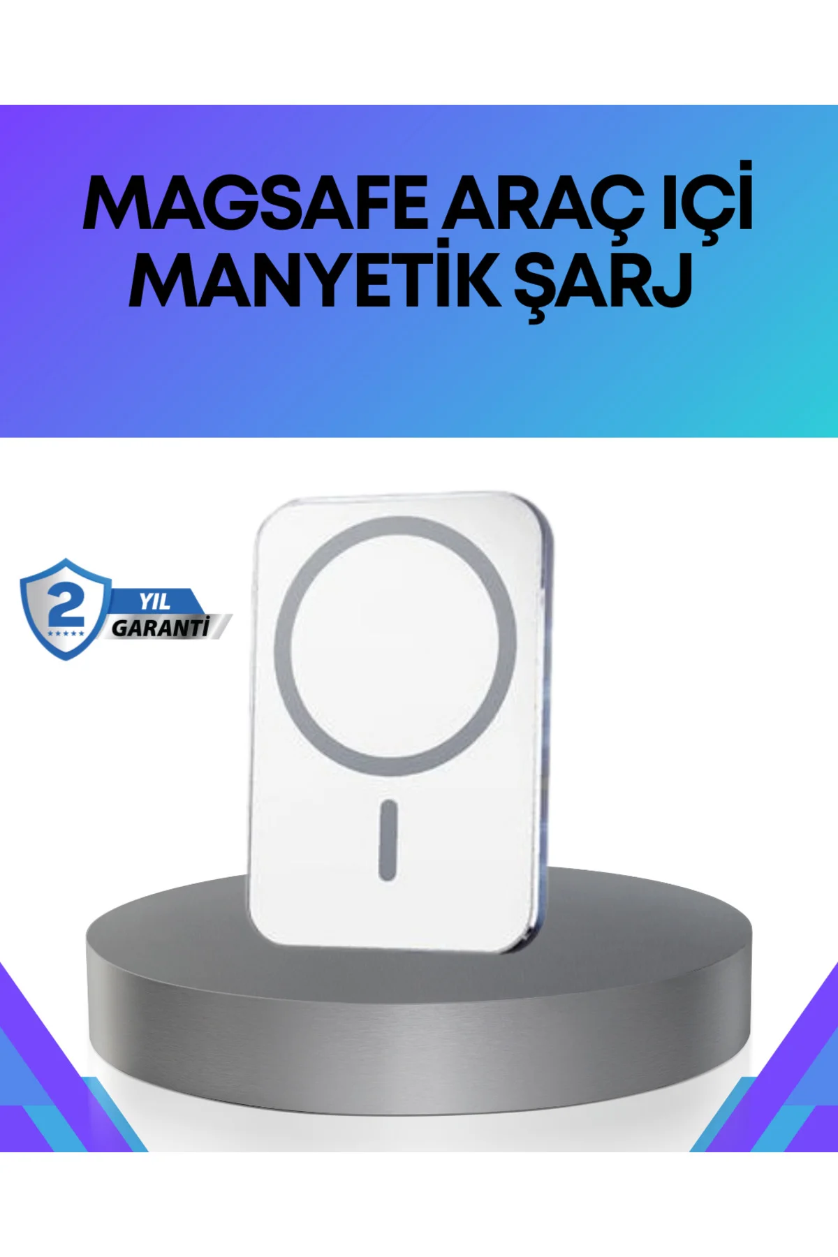 360° Döner Başlıklı MagSafe Araç Telefon Tutucu Hızlı Şarjlı