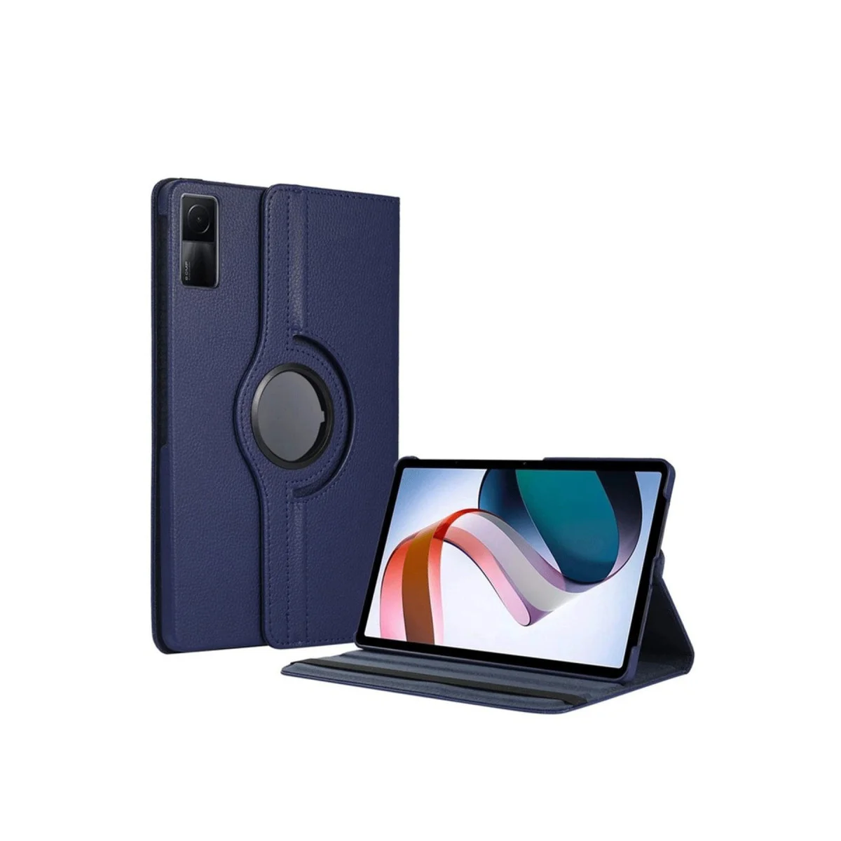 360 Döner Tablet Deri Kılıfı - Pad SE 4G Koruma Kılıfı (Lacivert)