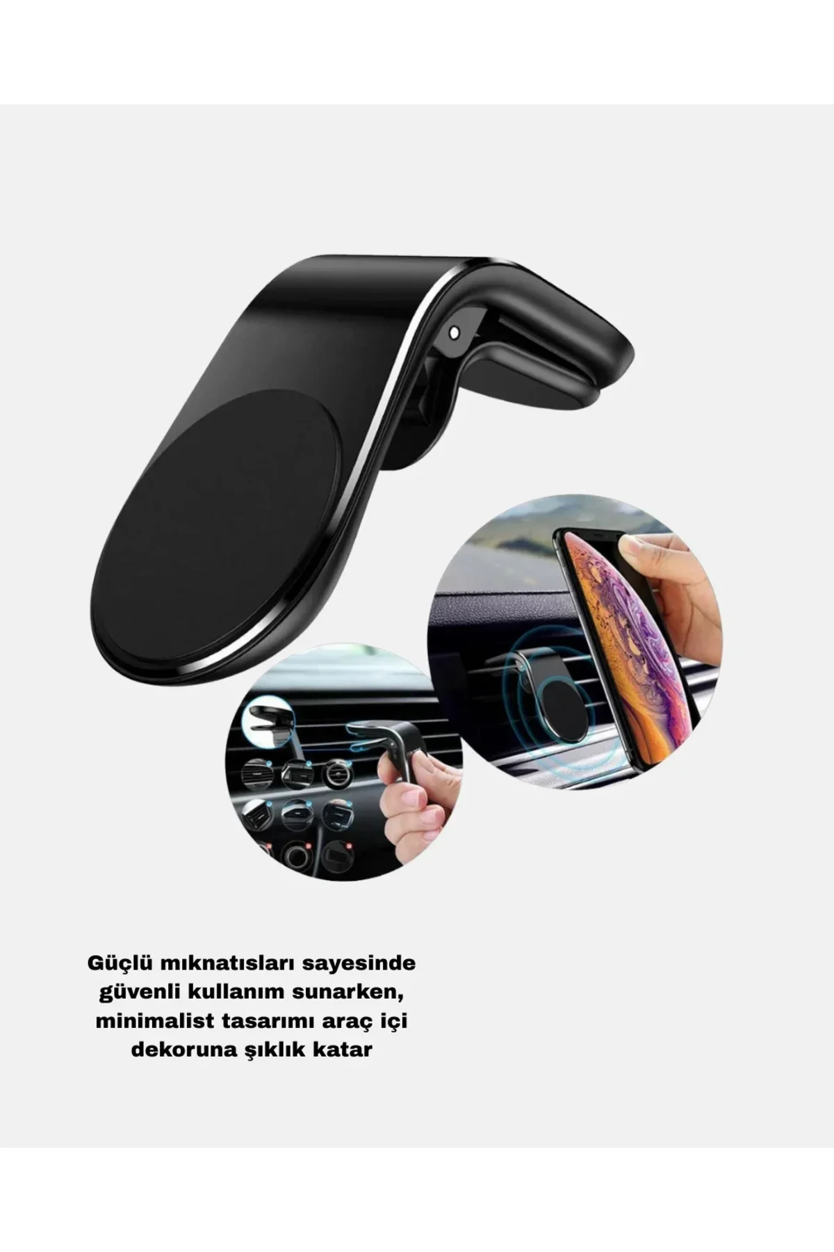360° Döner Telefon Tutucu ve 55W Hızlı Araç Şarj Aksesuar Seti