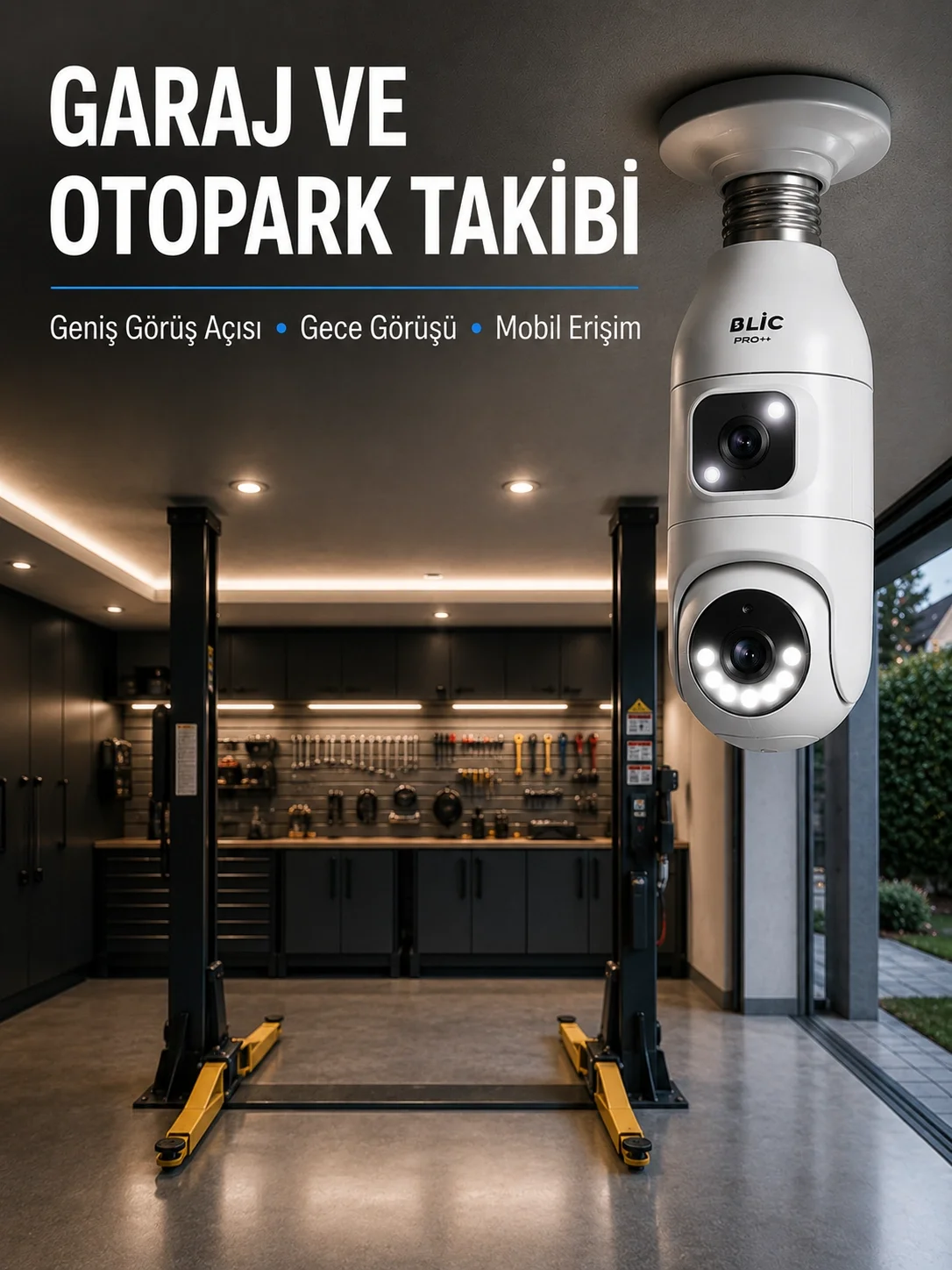360° Ev İzleme Wi-Fi Çift Lens Akıllı Ampul Kamera Fiyatı, Yorumları ve Özellikleri