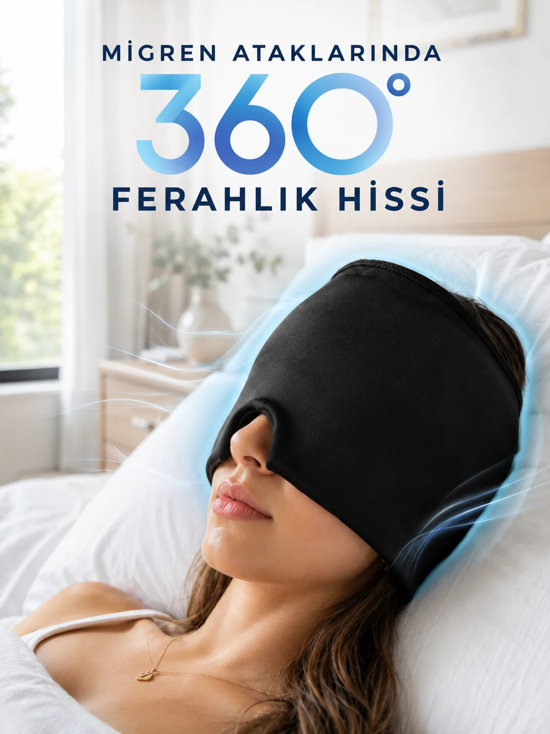 360° Jel Kompres Başlığı Soğuk ve Sıcak Kullanıma Uygun Rahatlatıcı Göz Maskesi