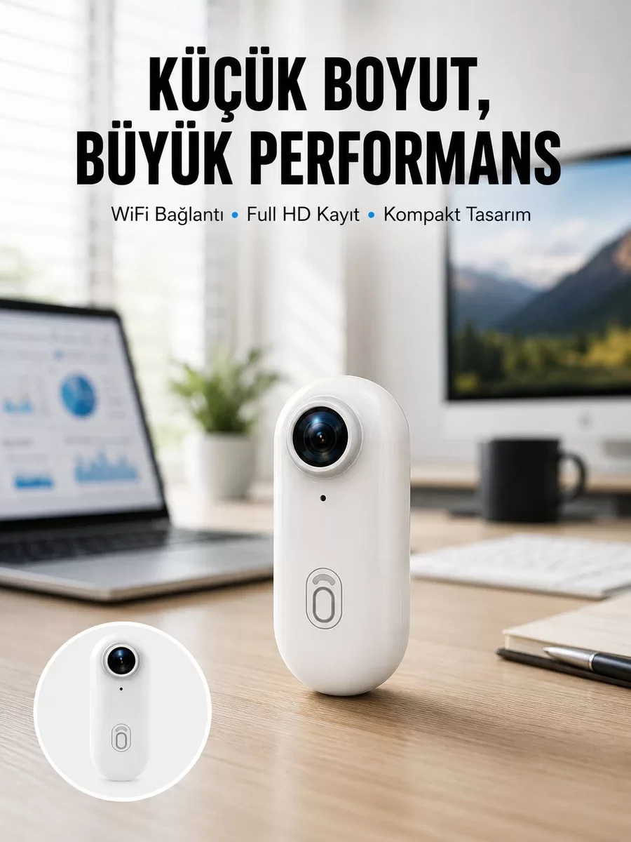 360° Manyetik Spor Kamera 1080P IP68 Su Altı Kamera - Yeni Nesil