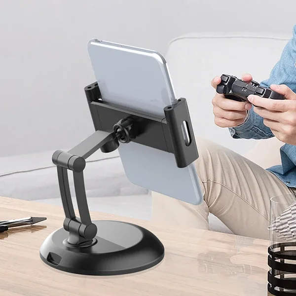 360° Masaüstü Tablet Standı - Katlanabilir & Tek El Kullanımı Uyumlu