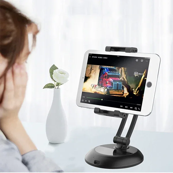 360° Masaüstü Tablet Standı - Katlanabilir & Tek El Kullanımı Uyumlu