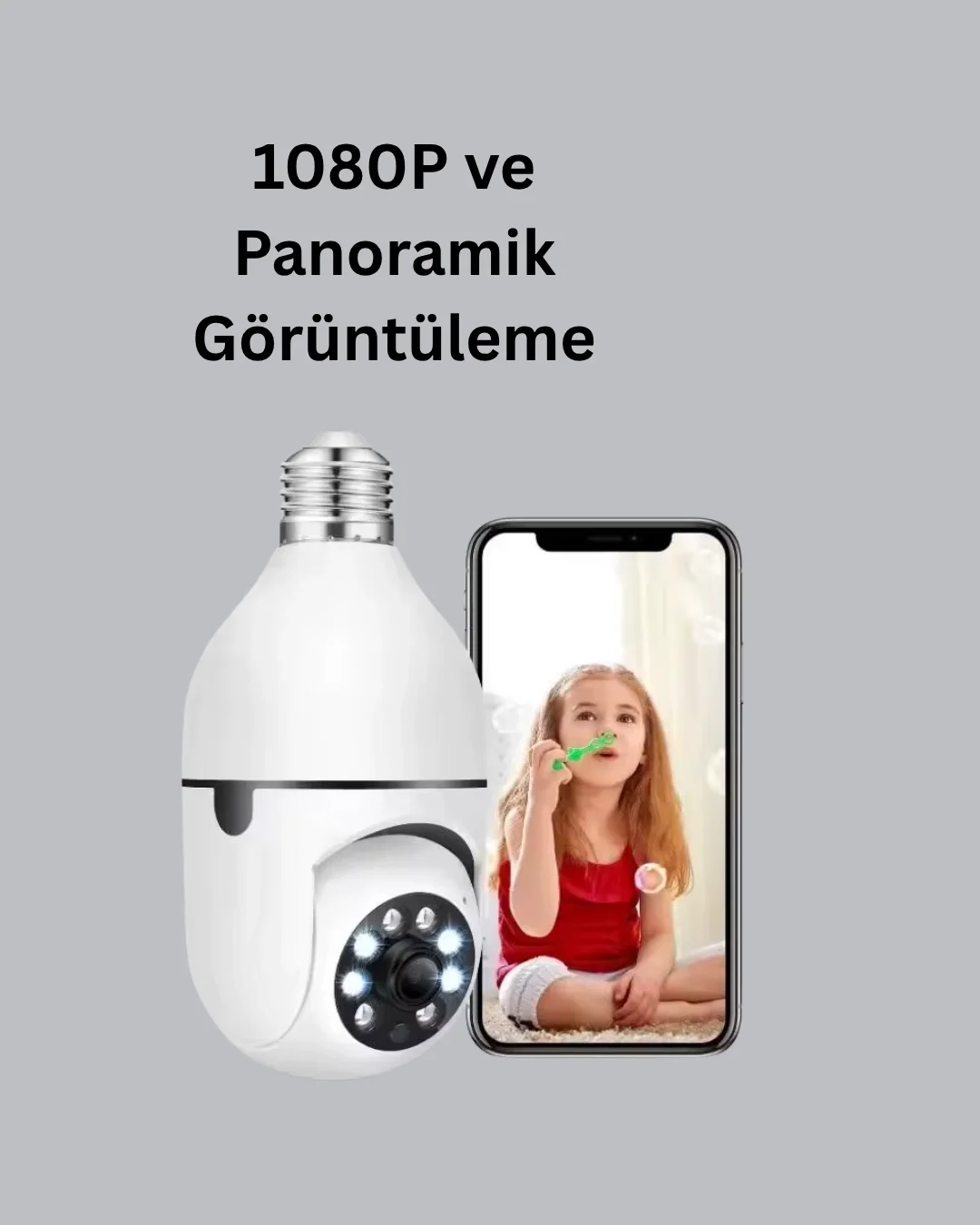 360° Panoramik Görüntüleme Sunan Ampul Tipi Güvenlik Kamerası