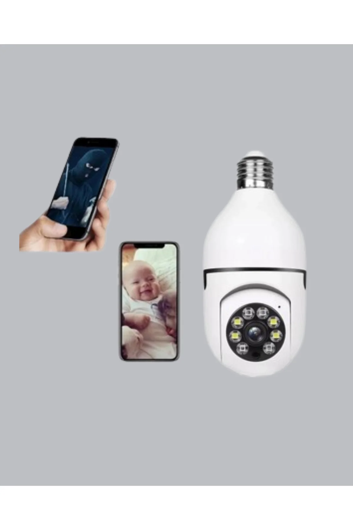 360° Panoramik Görüntüleme Sunan Ampul Tipi Güvenlik Kamerası