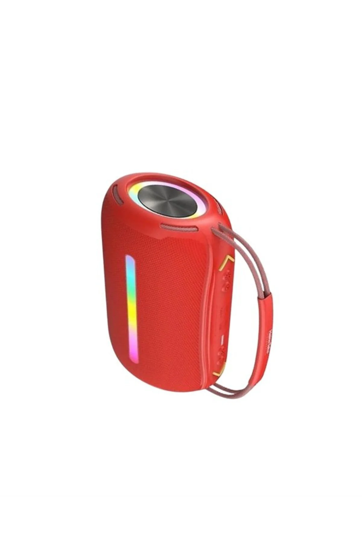 360 Rgb Led'li Taşınabilir Bluetooth Hoparlör – Kırmızı, Usb/tf Destekli