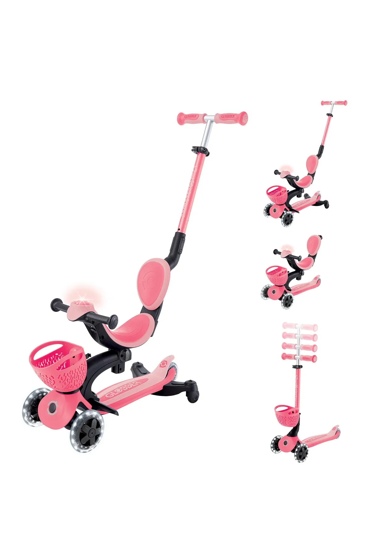 360 Scooter (Işıklı) Koyu Pastel Pembe