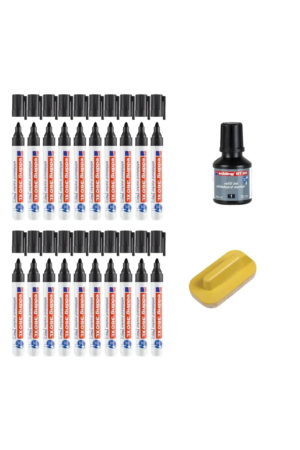 360 Xl Beyaz Tahta Kalemi 2'li Set Mürekkep + Tahta Silgisi tkm