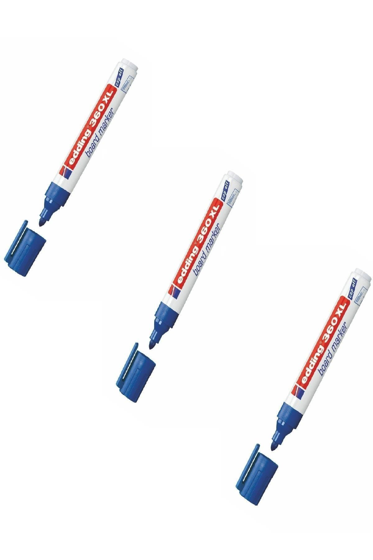 360 Xl Doldurulabilir Yazı Tahtası Kalemi Mavi 3 Adet