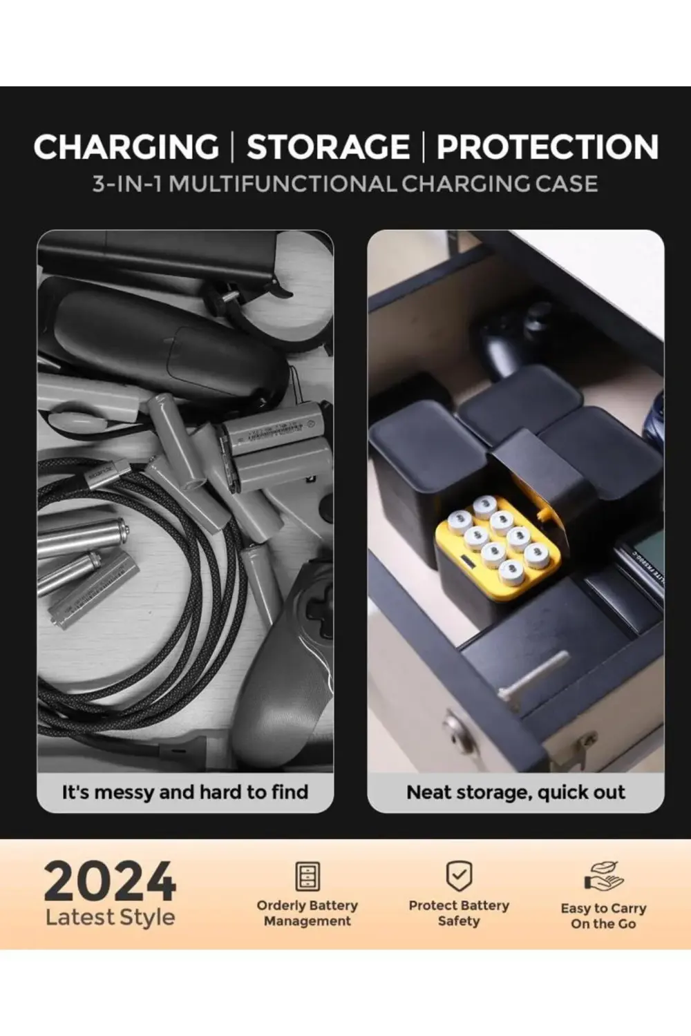 3600 mWh AA Lityum Şarjlı Pil Seti (8’li) + 8 Yuvalı Şarj Ünitesi