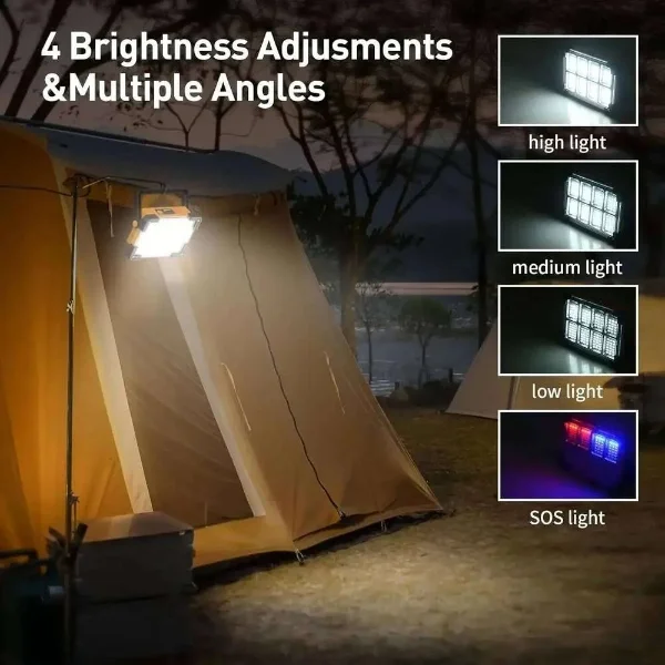 3600mAh Pil 4 Seviyeli Şarjlı Standlı LED