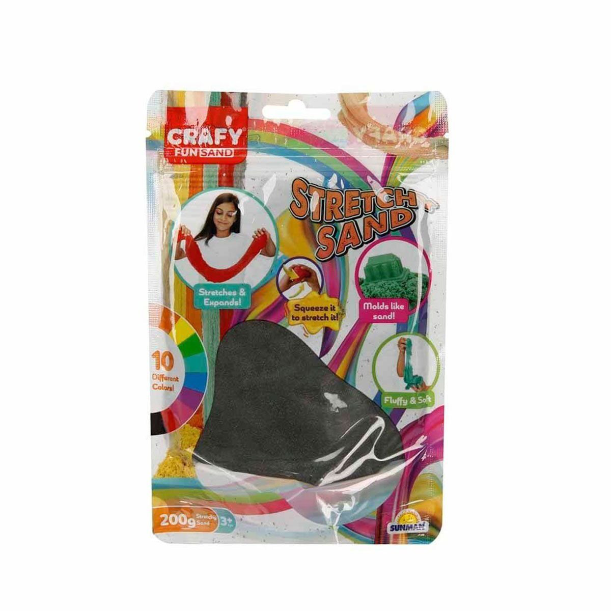 3607 Crafy Streç Oyun Kumu Siyah 200 g