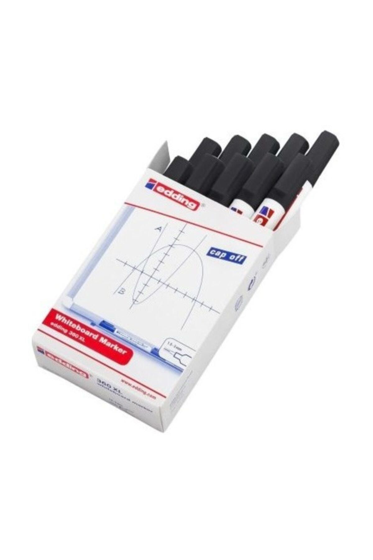 Edding 360Xl Beyaz Tahta Kalemi 10Lu Paket Siyah