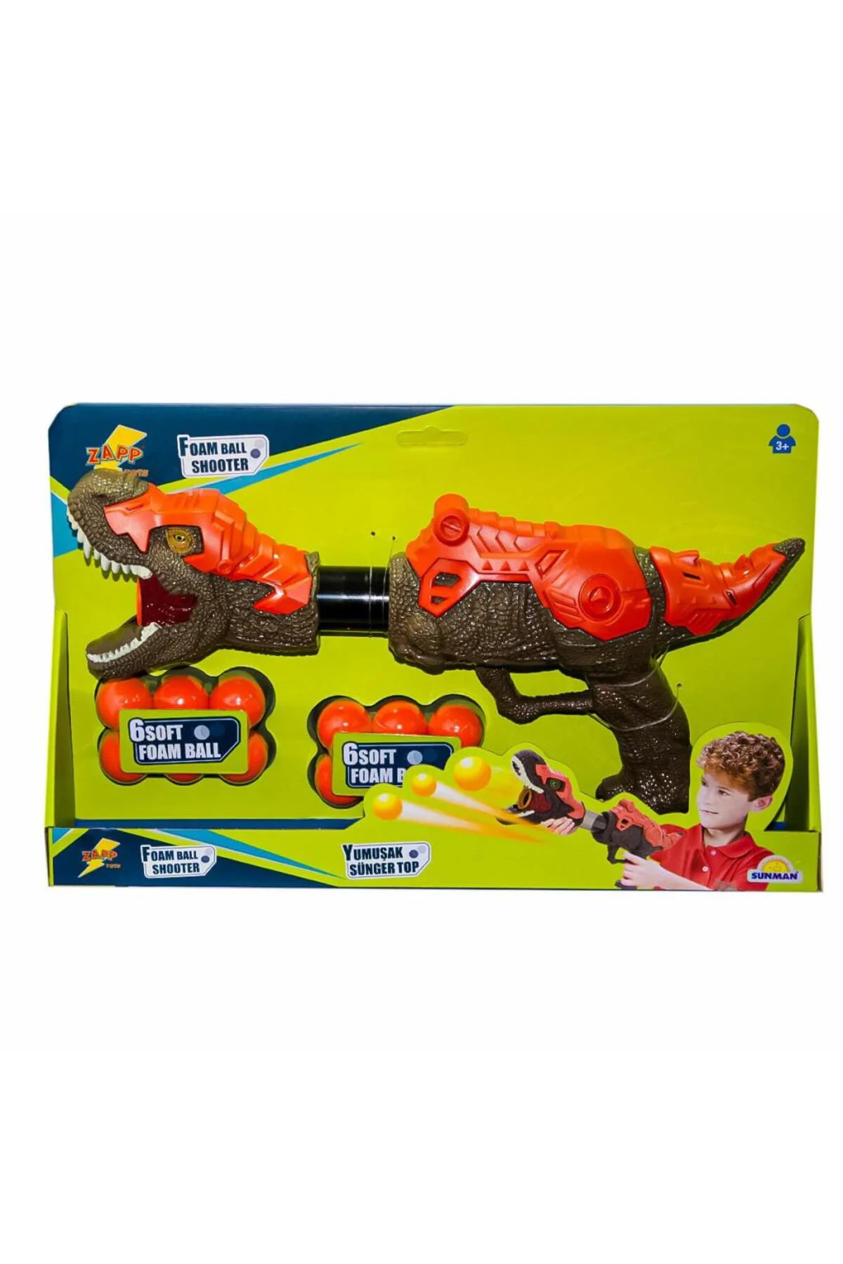 3620 SURAT-ZAP-Silah Top Atan Dinozor 12 Toplu 2 Renk - Sunman