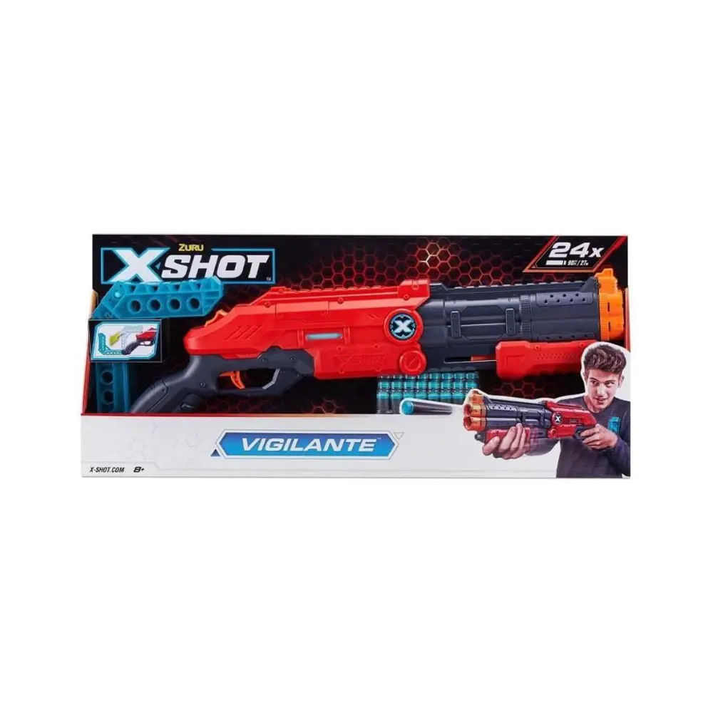 36436 X-Shot Silah Sünger Atan Excel-Vigilante 24 Mermi -NessiWor
