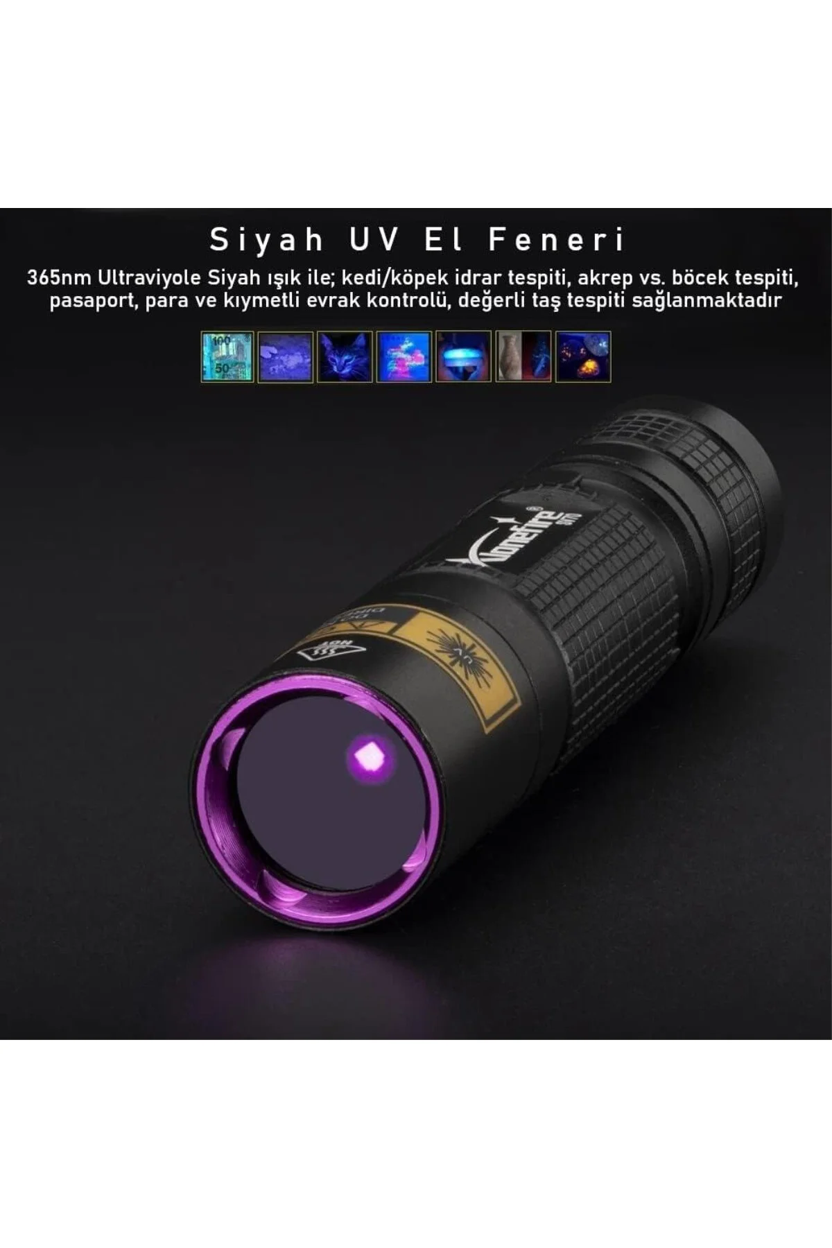 365nm UV El Feneri Profesyonel Güçlü Işık Evcil Hayvan İdrar Tesp