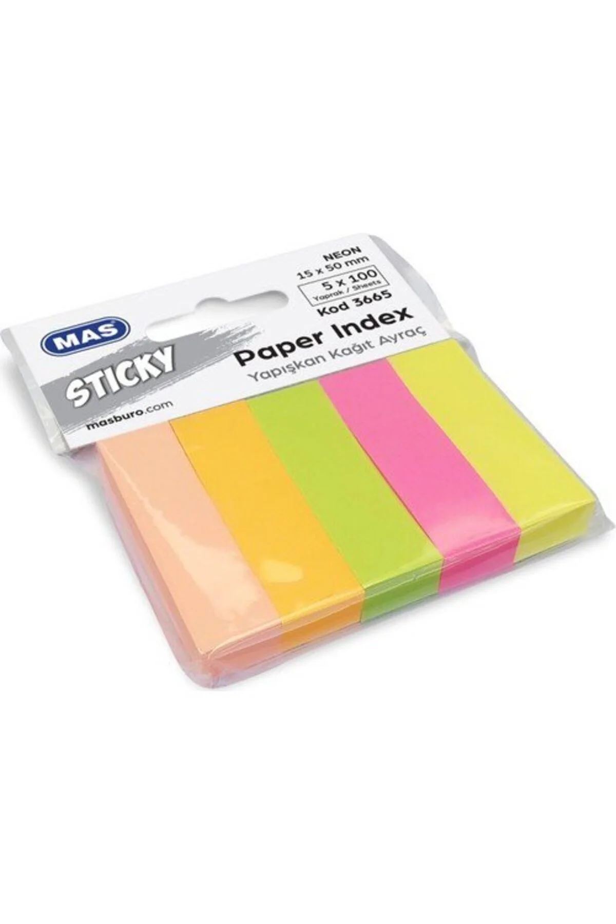 3665 YAP.KAĞIT AYRAÇ 15X50 NEON 100YP 3665 YAP.KAĞIT AYRAÇ 15X50 NEON 100YP