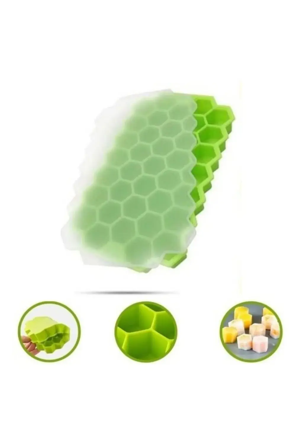 ® 37 Bölmeli Slikon Petek Şeklinde Buz Kalıbı ® 37 Bölmeli Slikon Petek Şeklinde Buz Kalıbı