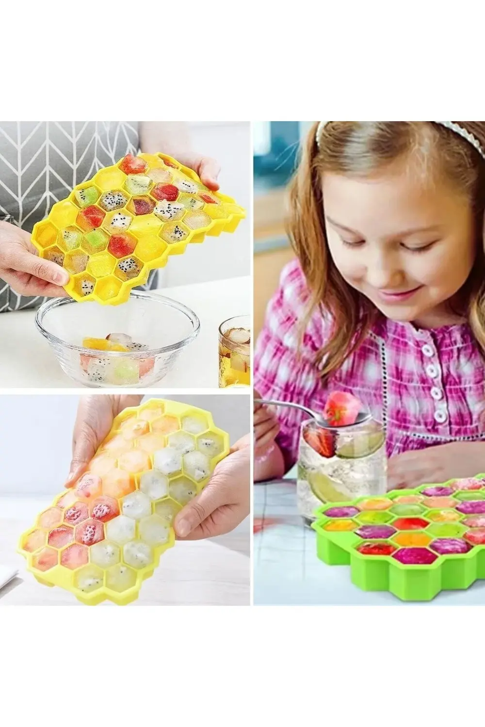 ® 37 Bölmeli Slikon Petek Şeklinde Buz Kalıbı ® 37 Bölmeli Slikon Petek Şeklinde Buz Kalıbı