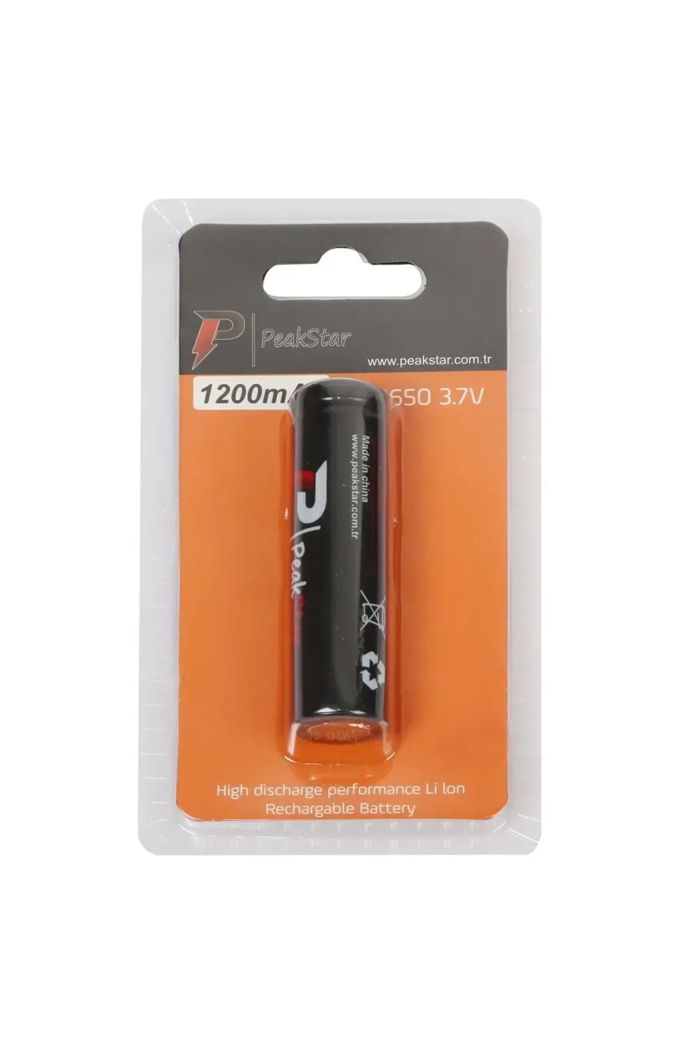 3.7 V 1200 Mah Şarj Edilebilir 18650 Turbo Model Li-ion Şarjlı Pi