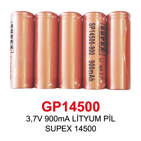 Gp 3,7V 900Ma Lityum Pil Supex 14500