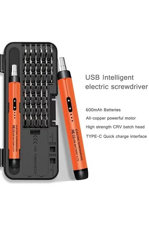 3.7V Şarjlı Mini Elektrikli Tornavida Seti 38 Parça – Manyetik Hassas Uçlu Type-C Şarjlı Tornavida Fiyatı, Yorumları ve Özellikleri