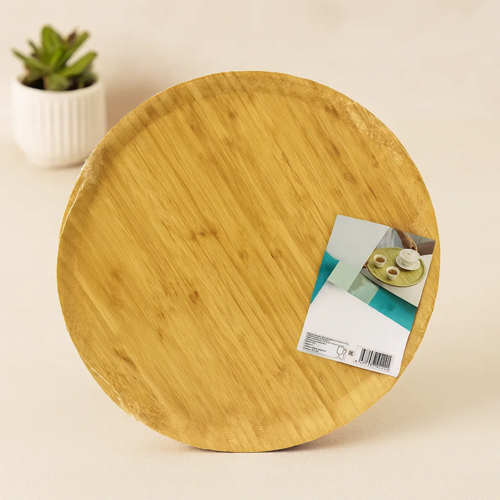 38 cm Yuvarlak Bambu Servis Tepsisi Sunum Tahtası Fiyatı, Yorumları ve Özellikleri