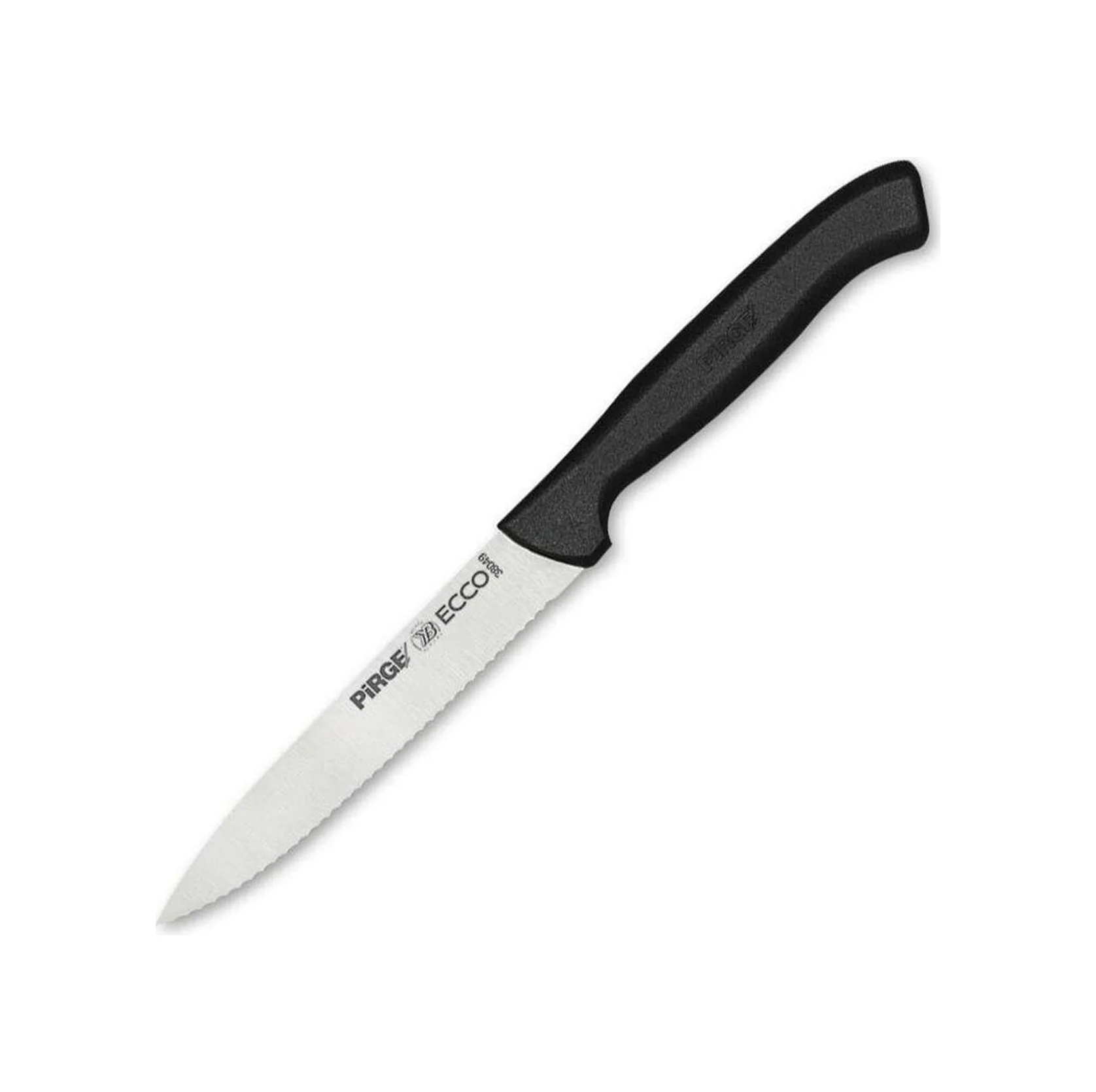 38049 Ecco Tırtıklı Sebze, Et, Biftek Steak Bıçağı 12 Cm - Siyah 