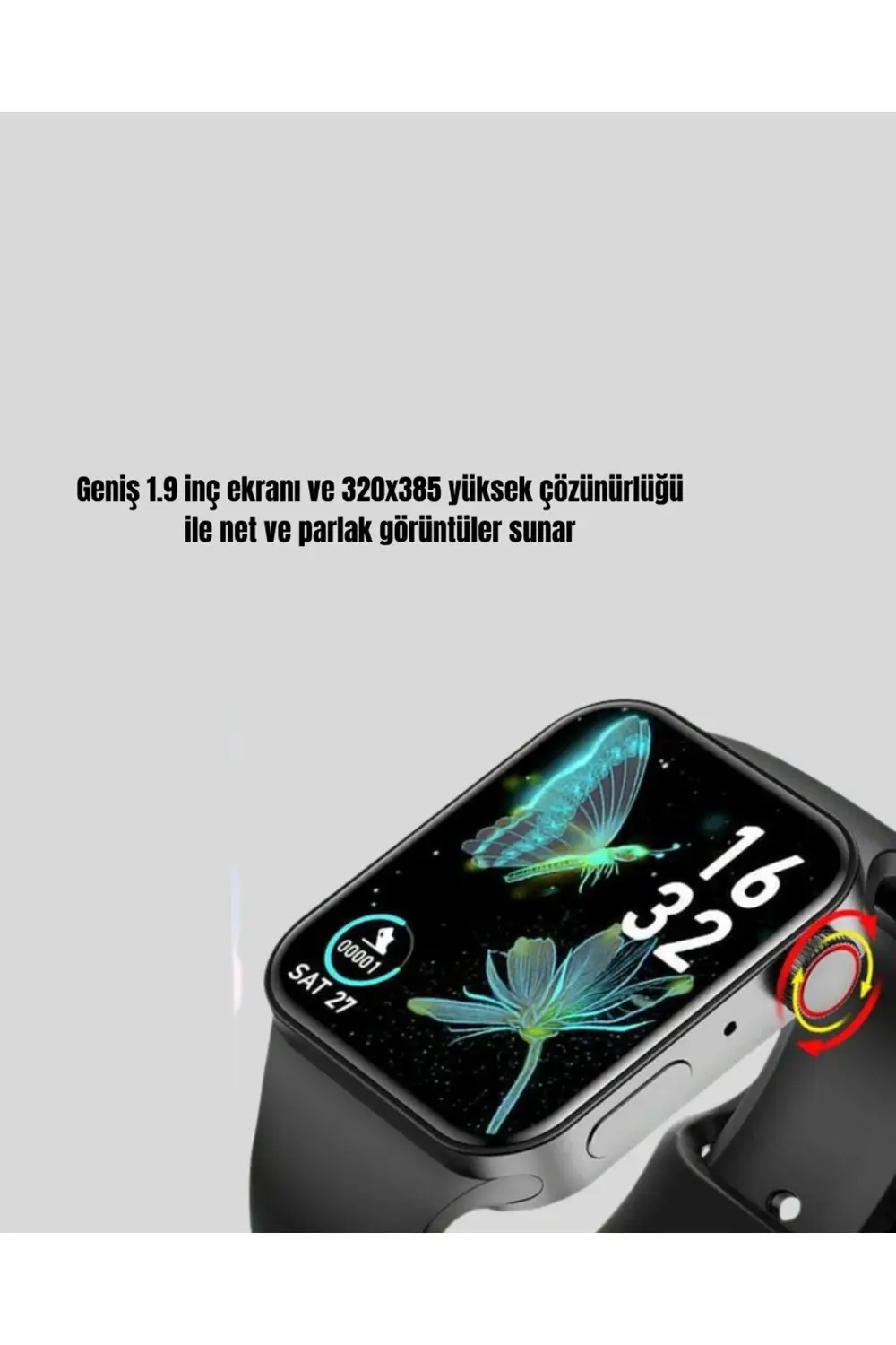 380mAh Bataryalı Akıllı Saat – Arama, Bildirim, AOD Ekran ve Uzun