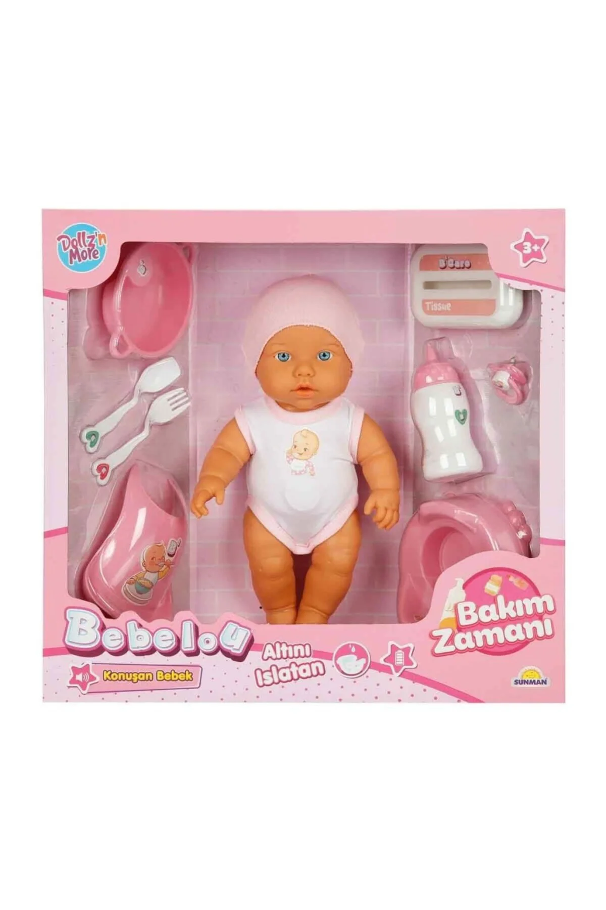 3823 Bakım Zamanı Sesli Gülen Ağlayan Bebek 32 cm -NessiWorld