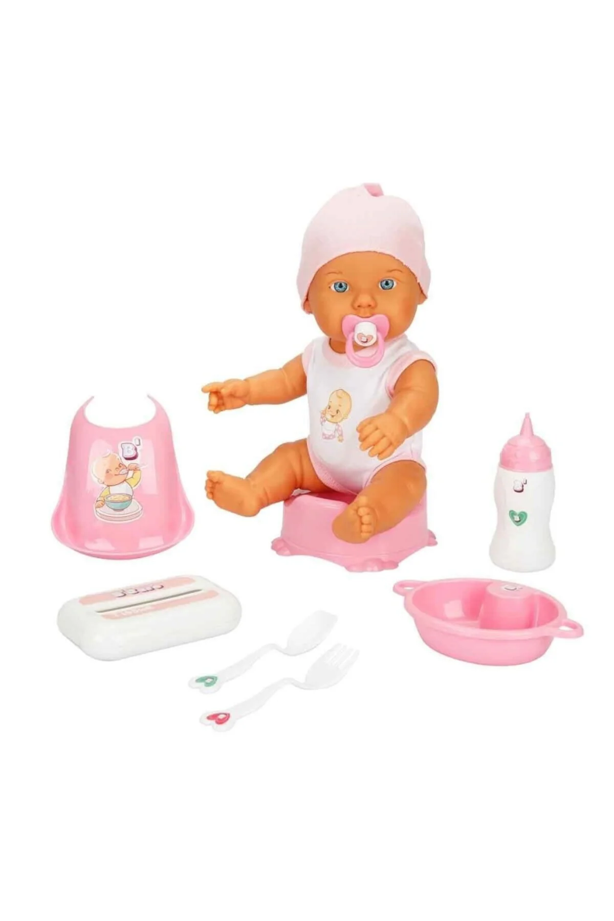 3823 Bakım Zamanı Sesli Gülen Ağlayan Bebek 32 cm -NessiWorld