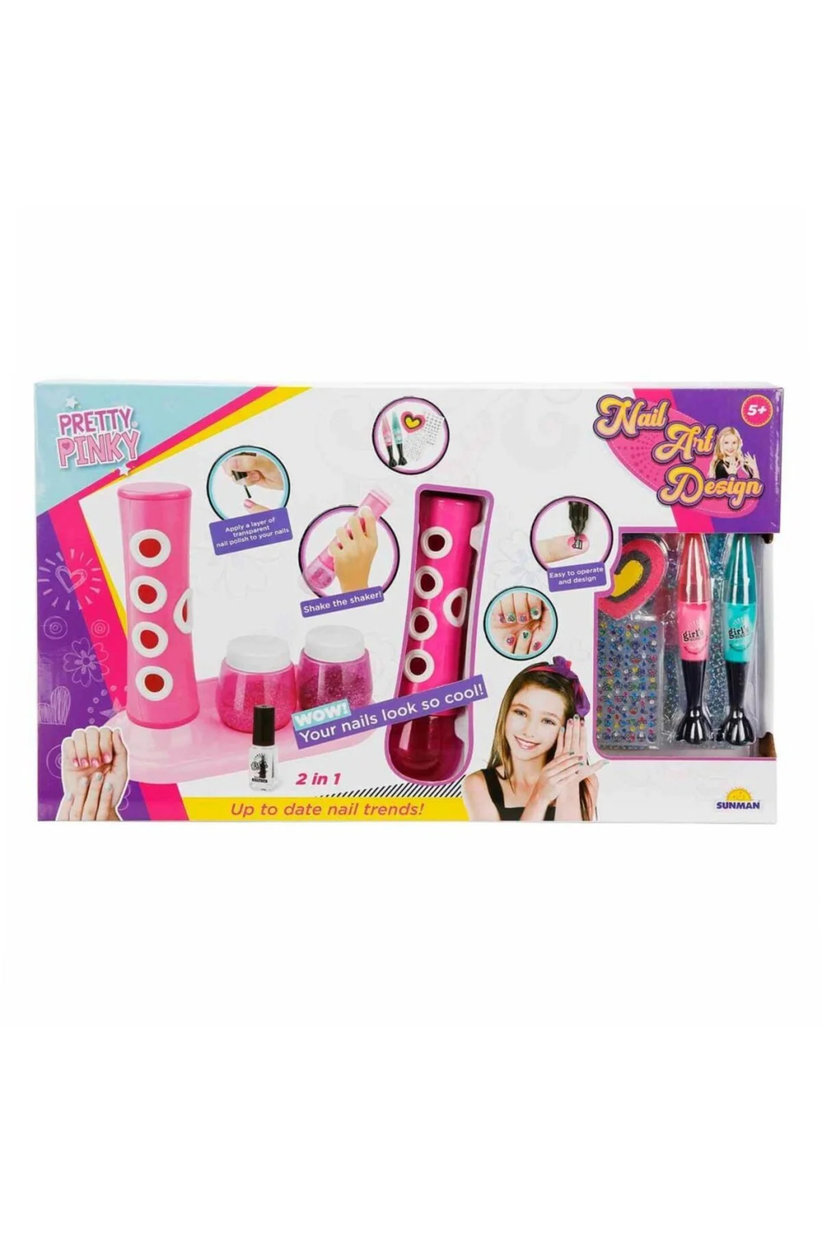 3847 Pretty Pinky 2in1 Tırnak Tasarım Seti -