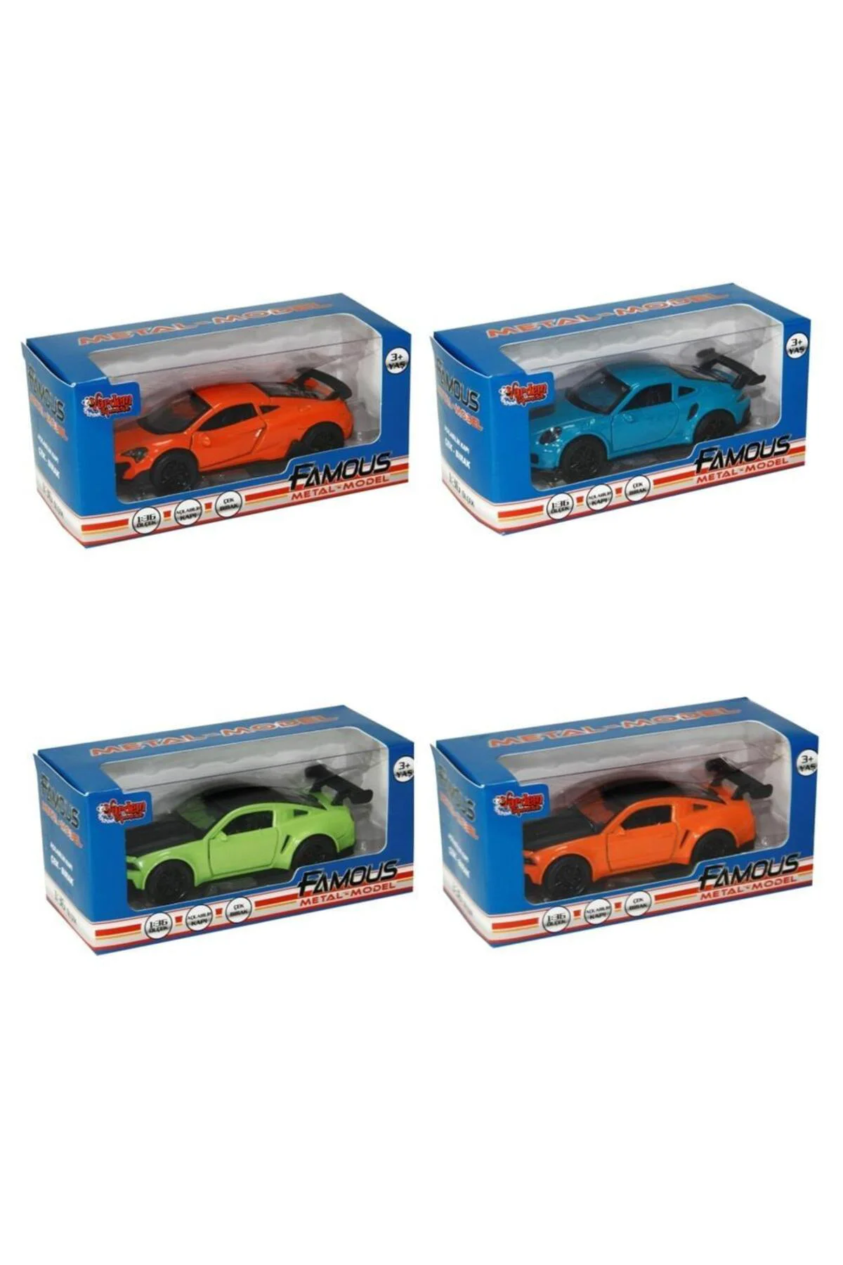 388-123456B - Ç/B SPOR ARABA 1:36 KUTULU (Lisinya) TYGOO