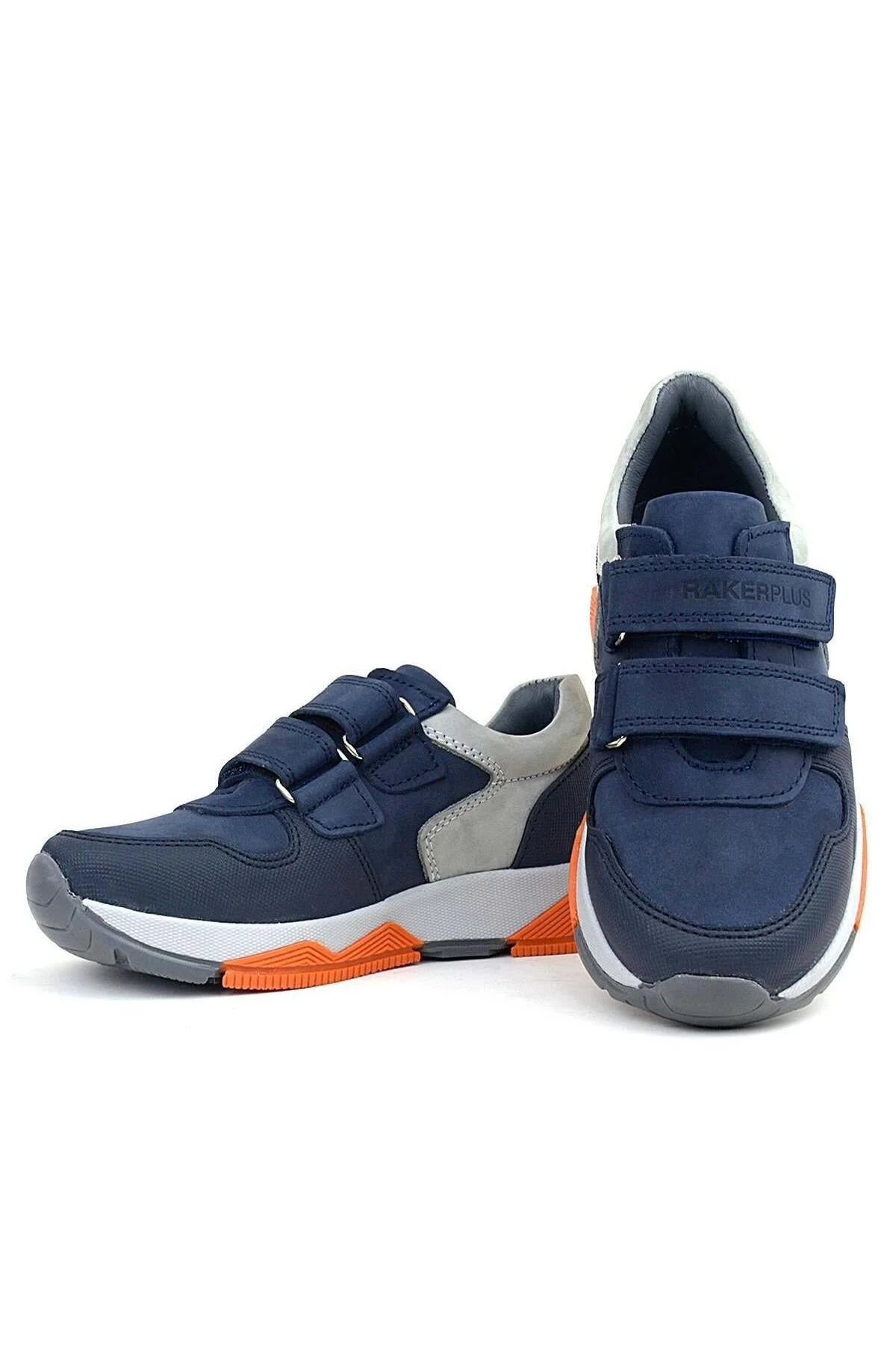 3880 Rakerplus Hakiki Deri Siyah-K.Gri Çocuk Sneakers Spor Ayakka