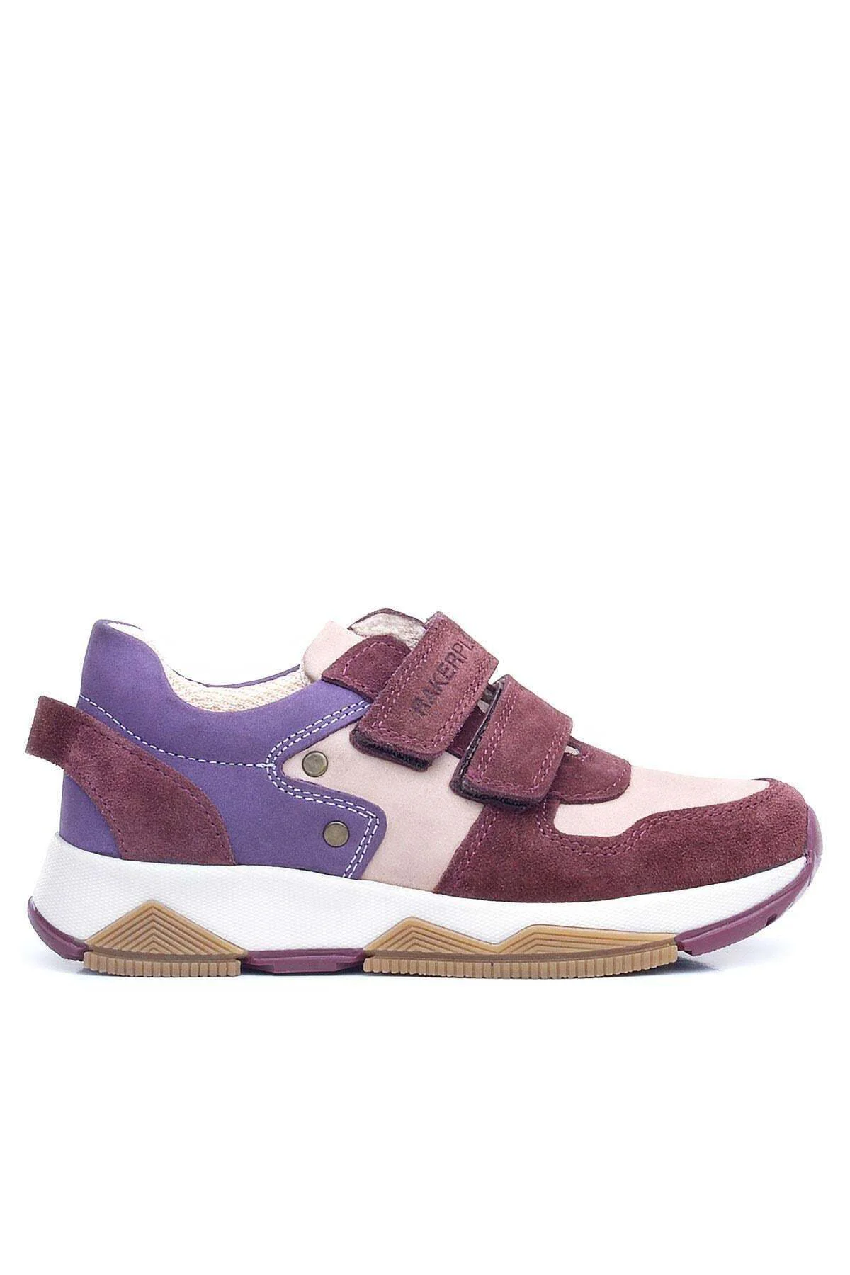 3880 Rakerplus Hakiki Deri Bordo Pembe Mor Çocuk Sneakers Spor Ay