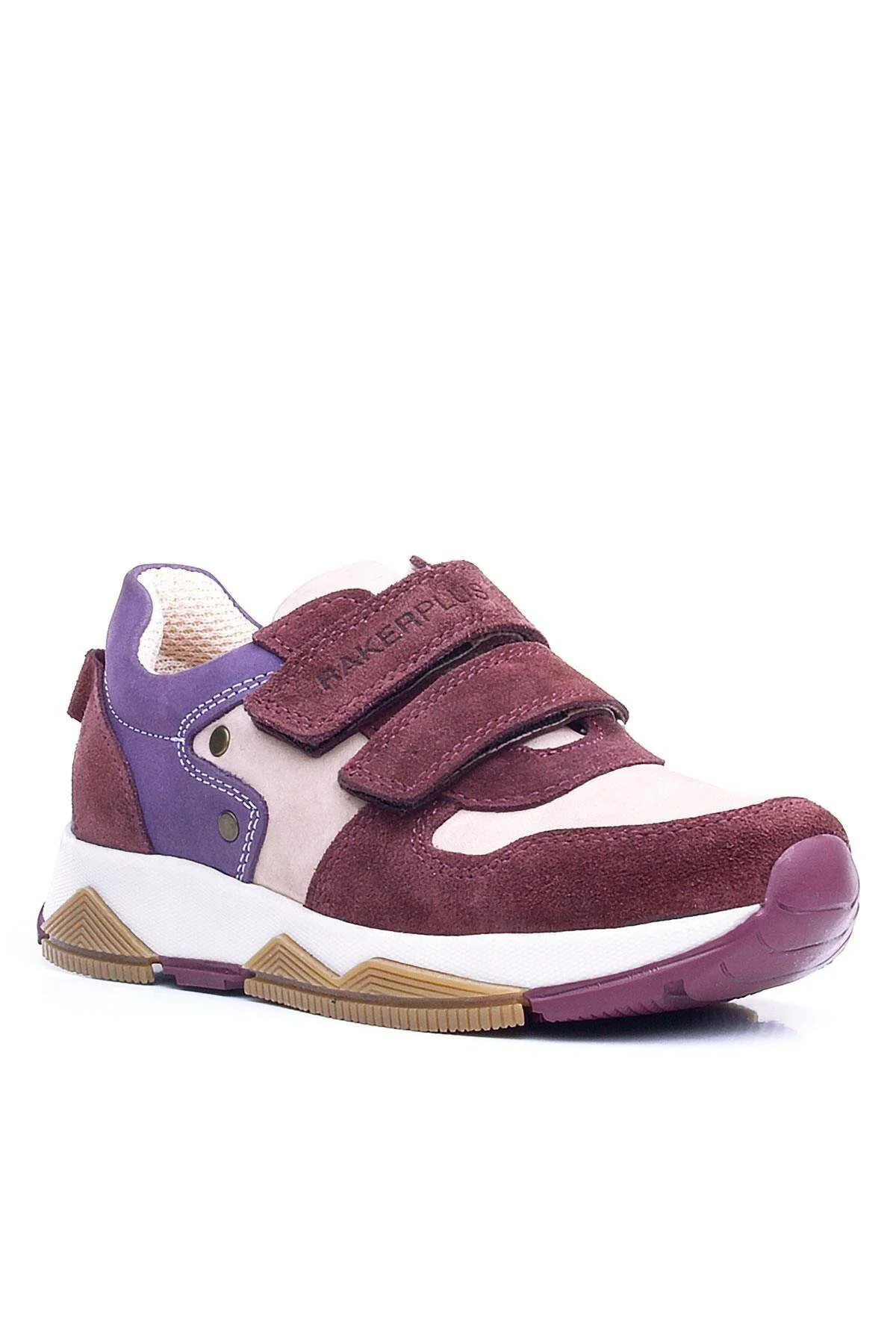 3880 Rakerplus Hakiki Deri Bordo Pembe Mor Çocuk Sneakers Spor Ay