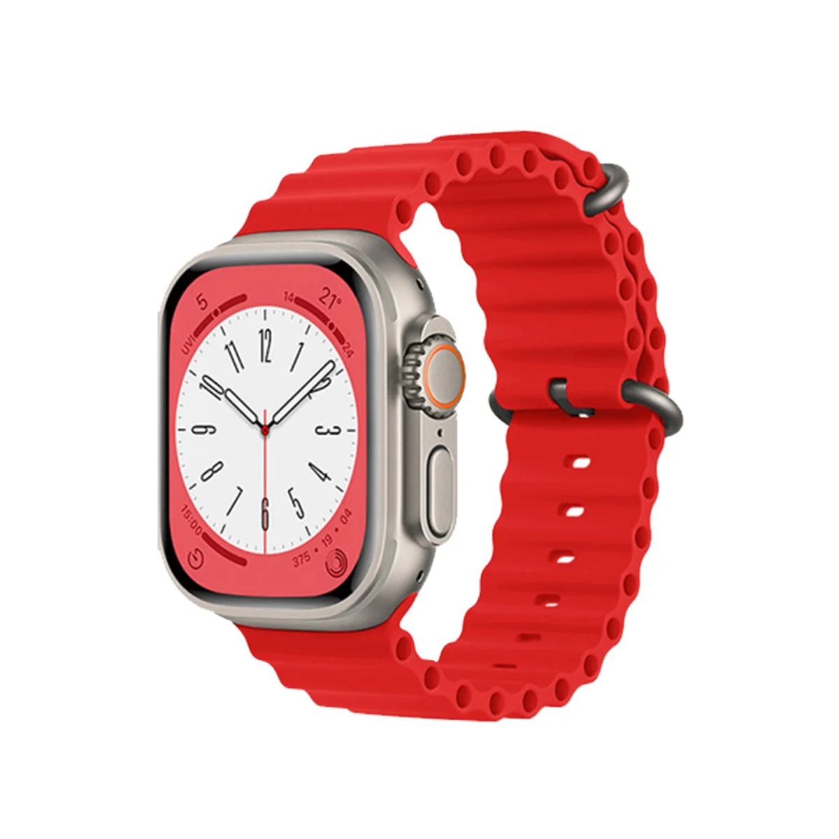 38mm Deniz Kordonlu Kırmızı Kol Saati - Modern Tasarım ve Dayanıklılık