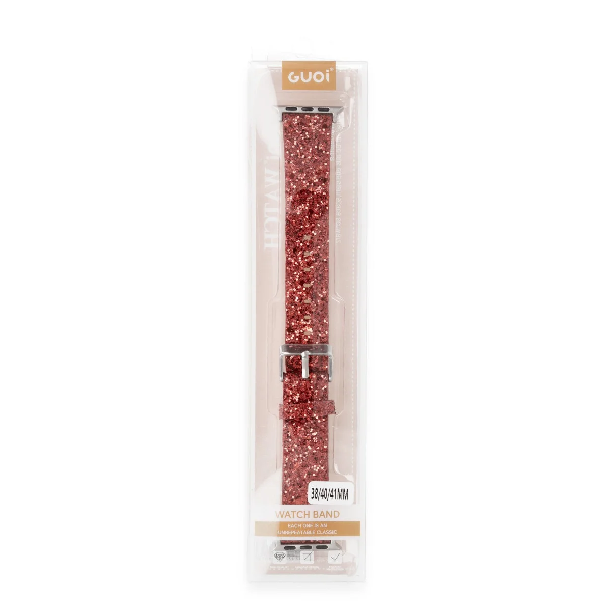 38mm Kırmızı Taşlı Kordonlu Kol Saati - Modern ve Şık Tasarım