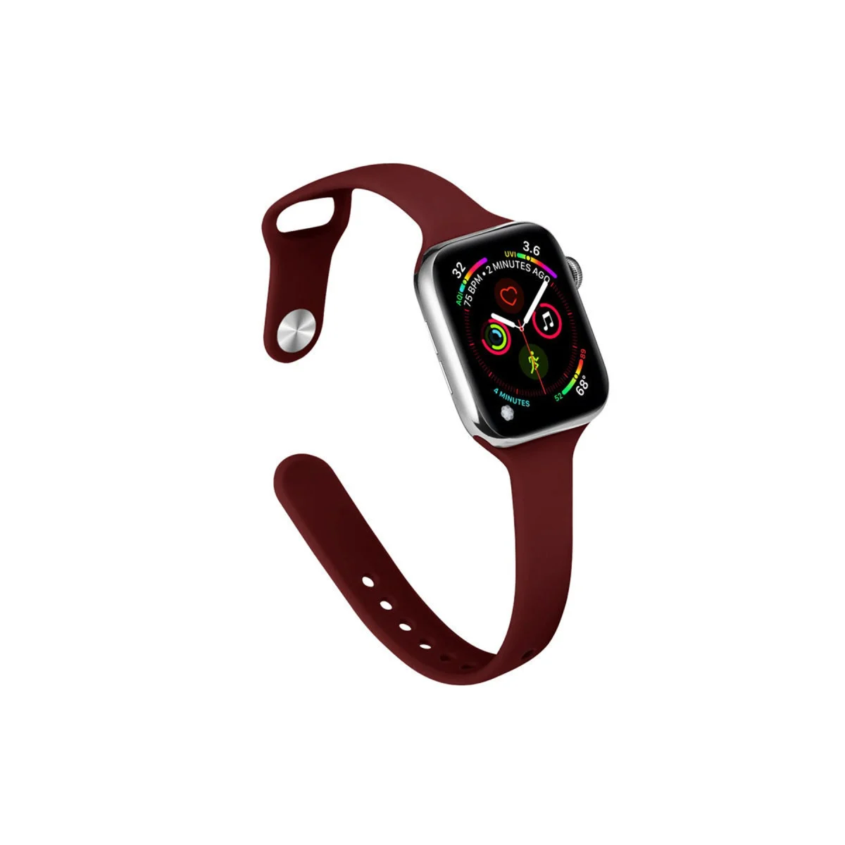 38mm Klasik Kordon - Bordo Dayanıklı ve Rahat Saat Aksesuarı