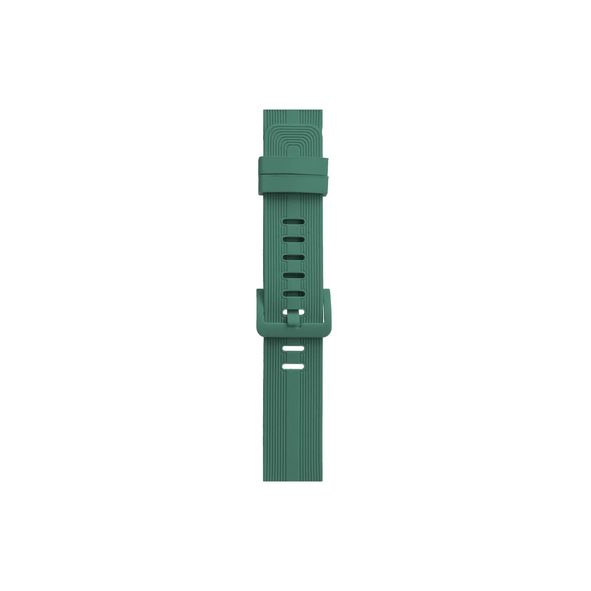38mm KR408 Çizgili Silikon Kordon - Yeşil Spor ve Şık Saat Kolu